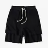 Mens Casual Shorts High Street New Fashion Hip Hop Estilo Moda Casual Shorts preto e verde Asiático Tamanho M-XL