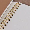 New hot sale A5 kraft paper cover notebook dot matrix grid coil school office business designer diary notebook LX1975