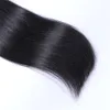 Braziliaanse Steil Menselijk Haar Weeft 3 Bundels Met 2x6 Kardashian Vetersluiting Dubbele Inslag Verfbare Bleekbare 100 g/stk