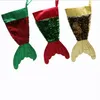 Christmas Decorations Socks Gift Bags New Fishtail Sequins Socks Christmas Sock Festival Party Cute Supplies Hanging Christmas Decor C1596