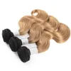 50GBUNDLE OMBRE BLONDE HAIR BUNDLESショートボブスタイル1012インチブラジルのボディウェーブ4バンドル自然色の人間の髪extens5461221