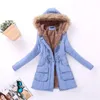 Women Parka Casual Emweaur Autumn Winter Military Hooded Coat Kreat Winter Jacket Women Fur Pleats Women039s Kurtki zimowe i płaszcze 5891573