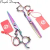 Professional Hair Scissors 6quot 440C Straight Shears Thinning Shears Hairdressing Scissors Barber Shop Haircut Set Hairstylist 6375040