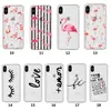 För iPhone 12 Clear Soft TPU Phone Case Flamingo Fashion Design Cover för iPhone 11 Pro XR XS Max 6 7 8 Plus Samsung Note 20 Not 10 S10 S20