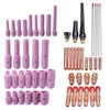 56st TIG Welding Torch Kit Nozzle Collet Stubby Gaslins Glas Cup WP17 WP18 WP26 WT20 Tungsten Svetsverktyg Tillbehör