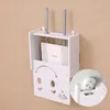 3 Painel Tamanhos sem fio Wi-Fi Router de armazenamento Caixa de PVC Shelf Tapeçaria plug Board Suporte de armazenamento Cable Organizer Home Decor