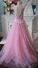 Hübsche rosa Ballkleider 2020, Ballkleid, süßes 15-Kleid, herzförmiger Ausschnitt, funkelnde Bling, lange Festzugskleider für Lady Junior Teen