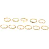 Vintage Knuckle Ring Set för Kvinnor Fashion Gold Midi Finger Ringar Boho Smycken 11st