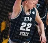 2021 College Basketball Utah State Aggies Jerseys SAM MERRILL ALPHONSO ANDERSON ABEL PORTER NEEMIAS QUETA DIOGO BRITO BEAN Men 4XL Custom