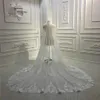 Nueva llegada catedral boda velos por encargo largo velo nupcial 2020 Una capa de novia de encaje de las lentejuelas de marfil blancos velos Accesorios de boda