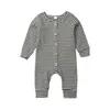 Winter Baby Clothes Striped Infant Boys Rompers Knitted Newborn Girl Jumpsuits Long Sleeve Toddler Outfits Boutique Children Clothing DW4723