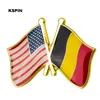 Stati Uniti d'America Inghilterra Bandiera dell'amicizia Spilla in metallo Distintivi Spilla decorativa Spilla per vestiti XY0289-4