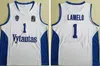 NCAA Wholesale Lithuania Vytautas # 1 Jersey de balle de lamelo 3 Liangelo Blue blanc cousu 99 Lavar Ball Basketball Jerseys Mix Order