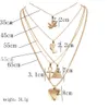 Herz/Blatt/Dreieck Halskette für Frauen Mode Gold Farbe Halskette Mehrere Schichten Anhänger Lange Halsketten Boho Schmuck