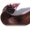 Högsta kvalitet 1g / sträng 300g / lot prebonded italiensk keratin röd grå vit blond färg nagel tips du tips hårförlängningar