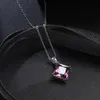 10 Stück Luckyshine Excellent Shine Square Multi-Color Mystic Topaz Zirkonia Edelsteine Silber Anhänger Halsketten für Urlaub Hochzeit Party