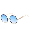 Wholesale-New Round Frame Fashion Sunglasses Multi High Quality Ladies Sunglasses With Tinted Color Lens Uv400