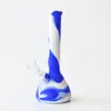 8 "Silicone Bong Beaker Eau Bongs Tuyau d'eau en silicone avec bol en verre Dab Oil Rig tuyau de fumée accessoire de fumée