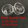 Replacement Quartz Dish for Hybrid Titanium nail Outer diameter 25mm and 22mm in stock for oil rigs glass bongs smoking pipe