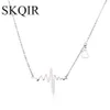 SKQIR Medical Heartbeat Jewelry Sets For Women Doctor Gift Gold Silver Stainless Steel Necklace Bracelet Earrings Jewelry Set157F7052196