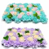 40X60cm Fleur De Soie Artificielle Panneau Mural Fleurs Blanches Hortensia Décoration De Mariage De Fête De Mariage Toile De Fond Décor Livraison Gratuite