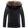 Mu Yuan Yang grande taille 4XL 5XL hommes épaissir PU cuir 2017 hiver fausse fourrure manteau pour hommes en cuir vestes décontracté fourrure vêtements