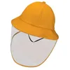 Enfants Kids Visor Shield Bucket Hat Face Cover Sun Cap Fisherman Sunhat