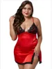 S-XXXL Plus Size Satin Chemise mit Spitze Sexy Damen Dessous Intim Sexy Nachthemd Nachtwäsche Nachtwäsche Unterwäsche Rückenfrei DLM31151