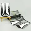 18×24cmフラットポケット、100ピース/ロットシルバーアルミホイルバッグヒートシール、銀色アルミ化ホイルプラスチックパッケージ、カシューナッツ袋袋