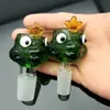 Glazen pijpen Roken geblazen waterpijp Vervaardiging Handgeblazen bongs Kikker Cartoon Glass Bubble Head