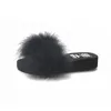 Hot Sale-WHF Fur Furry Slide Sweet Feather Thick Bottom Beach Female Sandals Hair Flip Flops Women Home Slippers Indoor Soft Size 36-40