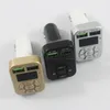 Universal FM Adapter A9 Bluetooth Car Charger FM-sändare med dubbla USB-adapter Handfree MP3-spelare Support TF-kort med detaljhandelspaket