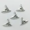 50 sztuk / partia Motorboat Charms Wisiorki Retro Biżuteria Akcesoria DIY Antique Silver Wisiorek Dla Bransoletka Kolczyki Brelok 18 * 24mm