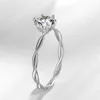 sterling silver product in love with single bell women039s exaggerated large 2 CT simulation diamond ring showing off two CT d3551147