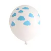 12 "ballons en latex bleu nuage blanc Standard mariage douche nuptiale enterrement de vie de jeune fille fête d'anniversaire ballon de douche de bébé