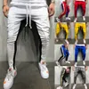 秋の男性スリムフィットロングスウェットパンツズボントラックスーツボトムスを踏んだスキニージョガーズm  -  2xlサイズ