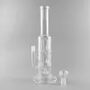 14 inches glas bong oljeplatta Bong Recycler Bong med 3 lager Percolator för rökfri frakt