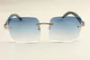 Новая фабрика Direct Luxury Fashion Ultra Light Sunglasses 352412A3 Натуральные голубые деревянные солнцезащитные очки5683360