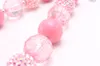 Loverly Pink Style Baby Meisjes Kralen Ketting Voor Kind Kinderen Handgemaakte Chunky Bubblegum Ketting Charmante Sieraden