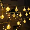 50 Leds Crystal Ball Garden Dekoration Solarlampa Kraft 7m String Fairy Lights Garlands Jul av dekorativa LED-lampor