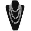 Hiphop bling modeketens sieraden heren goud zilver miami cuban link ketting kettingen diamant ijs uit chian kettingen203k