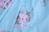 Vestidos bonitos de verano para niñas bebés Azul rosado 2 colores Vestido floral para niña Verano sin espalda Niños Casual Playas Ropa para niña