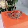 Nya Fashion Party Jewelry for Women Rose Gold Bilayer Bangle Wedding Belt Buckle Luxurious Bangle Superior Quality Golden 254i