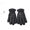 Fashion-Gloves Echtleder-Handschuh für Herren, Winter, Outdoor, warme Pelzverdickung, Thermo-Patchwork-Handschuhe