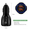 QC3.0 Car Charger fast For Mobile Phone Dual USB Car Charger quick charge 3.0 Fast Charging Adapter Mini car Phone USB Charger