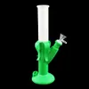 Hookahs banana shape silicone two segments bong water pipes hookah bongs with glass bowl