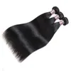 IsHow Straight 3 PCS Não Transformados Brasileiro Virgem Humano Bundles Extensões Peruanas Para As Mulheres Meninas Natural Black Color 8-28inch