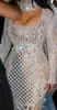 robe de soirée yousef aljasmi kim kardashian manches longues col haut gaine de cristal robe longue almoda gianninaazar zuh ziadnakad