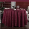 Multi Size Wedding Party Jacquard Polyester Fabric Solid Round Table Cloth Hotel Rectangular Tablecloth Home Dining Table Cover