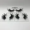 100 % 25 mm fransar 3D Mink Ögonfransar Lösögonfransar Kors och tvärs Naturliga falska fransar Makeup 3D Mink Fransar Extension Eyelash